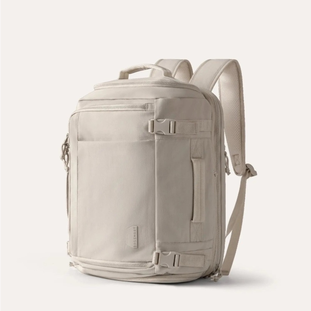 Bagsmart Tan Travel Backpack. NWT. Size: 38L/28L